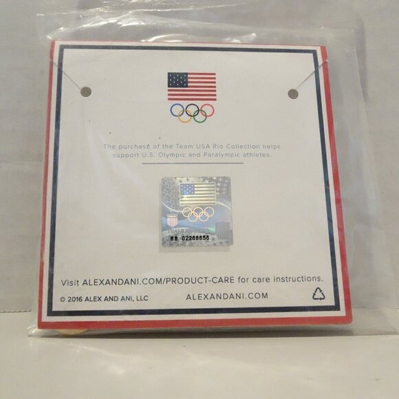 ALEX and ANI Swimming Team USA BANGLE BRACELET EXPANDABLE 2016 Olympics NEW - Picture 2 of 2